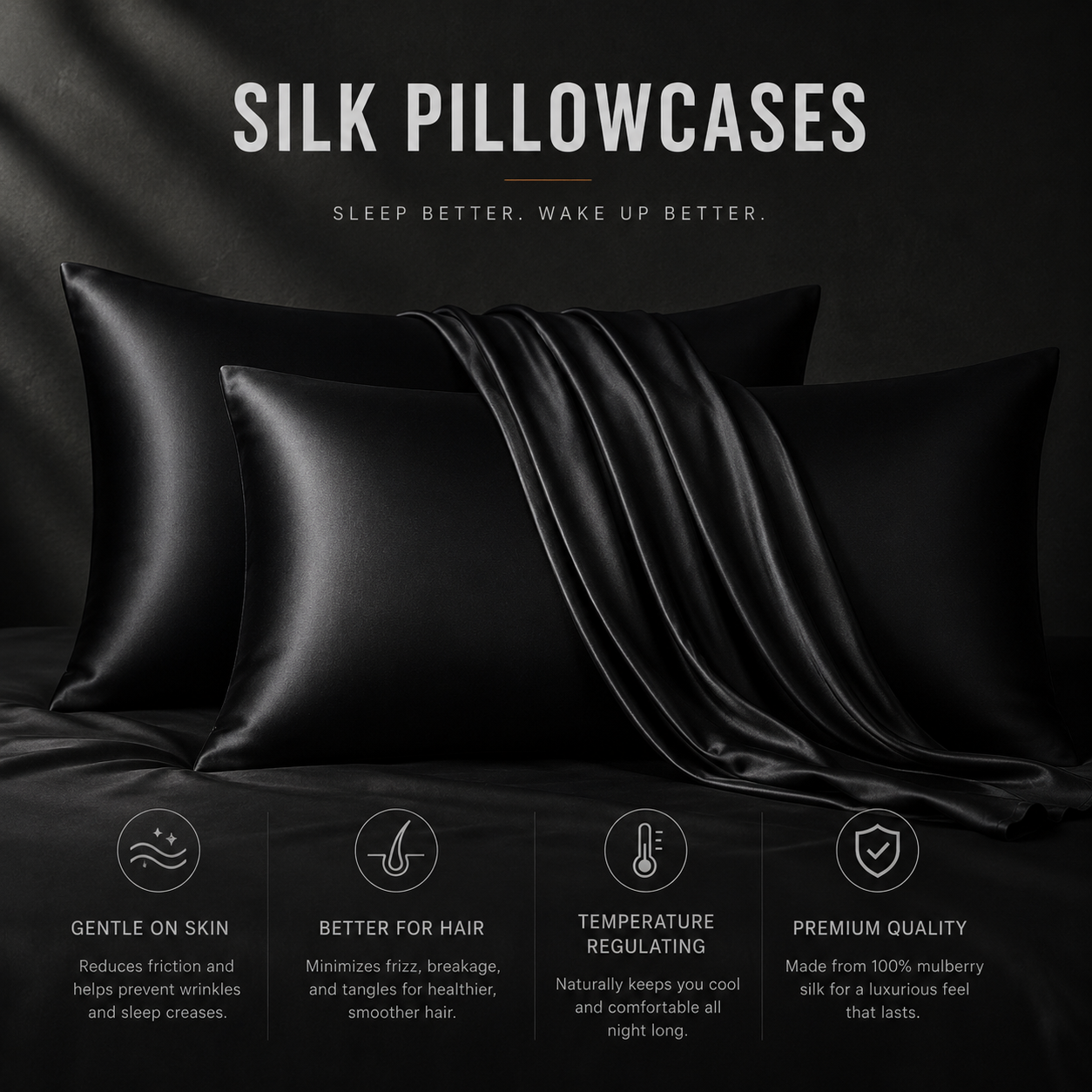 Silk Pillowcase (2 pc)